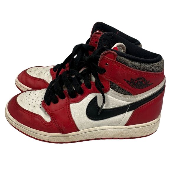 Nike Jordan 1 Retro High OG Chicago Lost Found Shoes FD1437-612 Boys 3.5Y Red - Picture 3 of 9